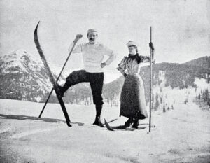 Skiers, 19th century.
